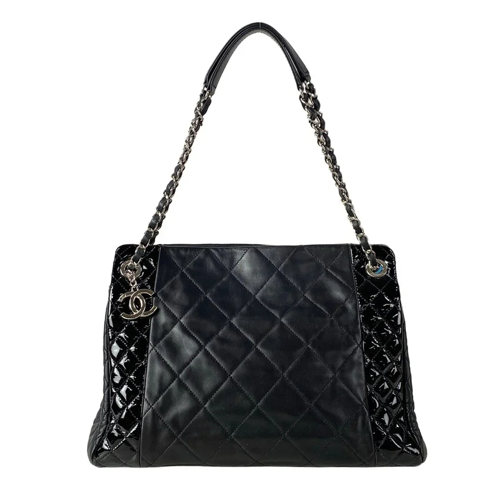 Chanel Matelasse Tote Bag Patent Leather Lambskin